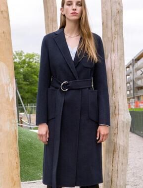 Andersson Bell Charlotte Womens Belted Wool Overcoat Size Small